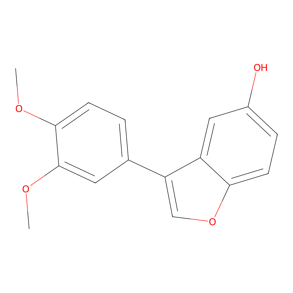 3-(3,4-Dimethoxyphenyl)benzofuran-5-ol molecular structure, CAS 1574480-03-7
