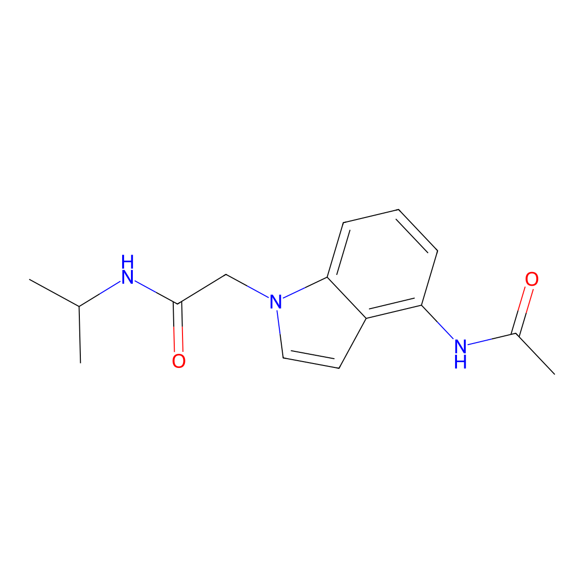 2-[4-(acetylamino)-1H-indol-1-yl]-N-isopropylacetamide molecular structure, CAS 1574480-04-8