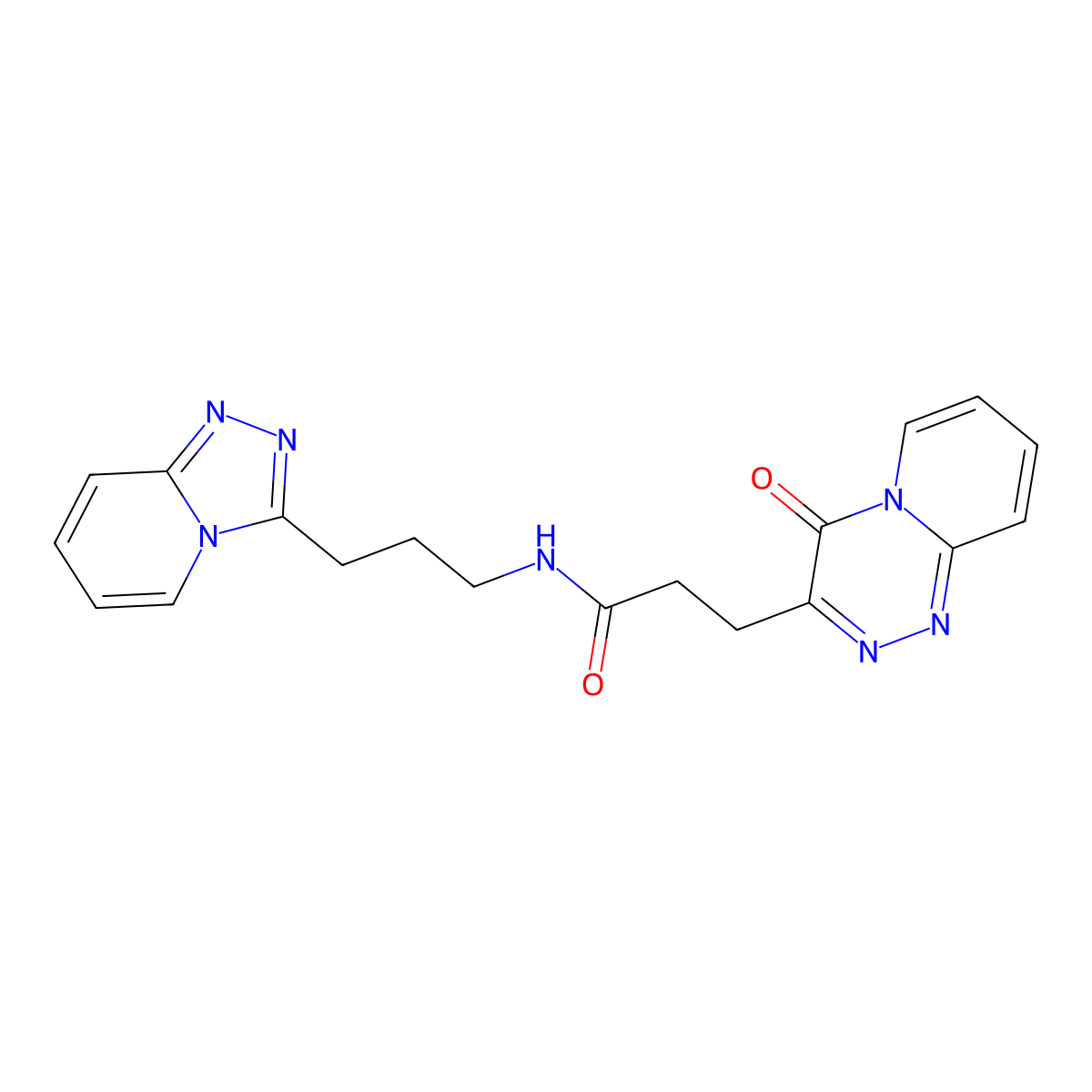 3-(4-oxo-4H-pyrido[2,1-c][1,2,4]triazin-3-yl)-N-[3-([1,2,4]triazolo[4,3-a]pyridin-3-yl)propyl]propanamide molecular structure, CAS 1574481-00-7