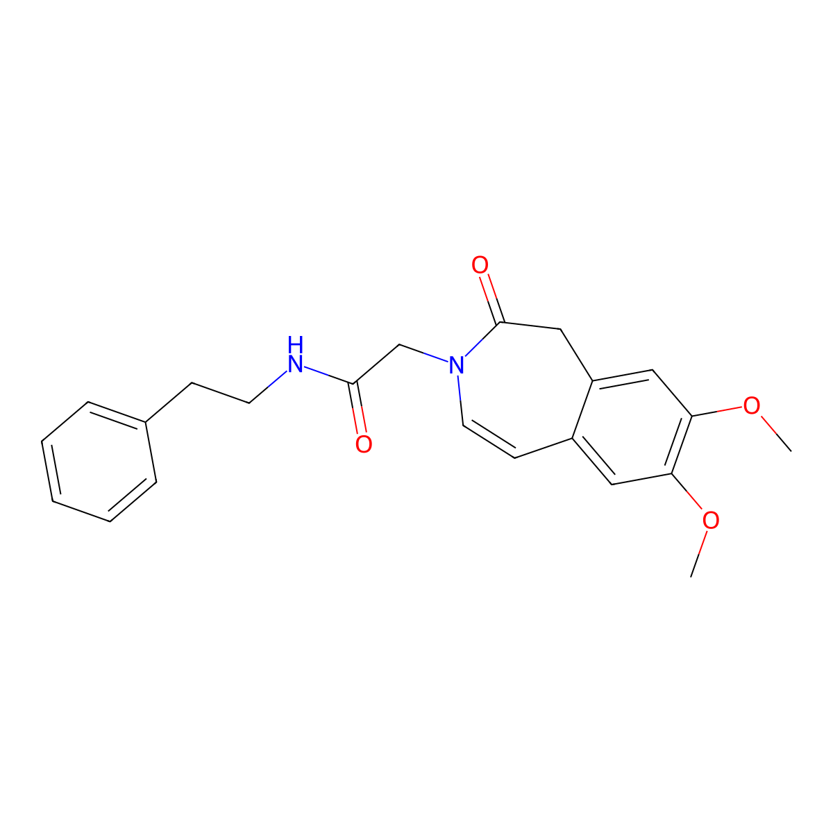 2-(7,8-dimethoxy-2-oxo-1,2-dihydro-3H-3-benzazepin-3-yl)-N-(2-phenylethyl)acetamide molecular structure, CAS 1574484-45-9