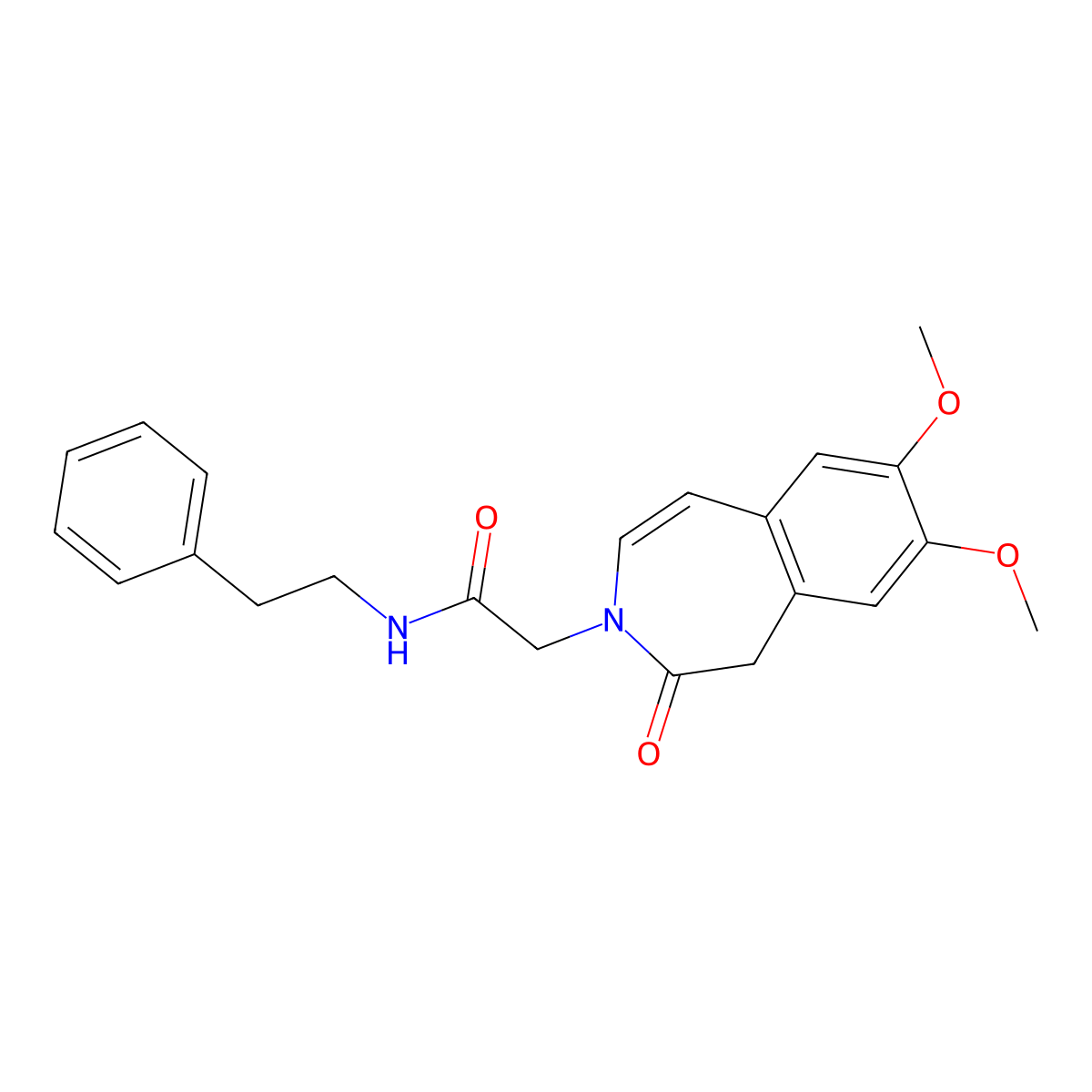 2-(7,8-dimethoxy-2-oxo-1,2-dihydro-3H-3-benzazepin-3-yl)-N-(2-phenylethyl)acetamide molecular structure, CAS 1574484-45-9