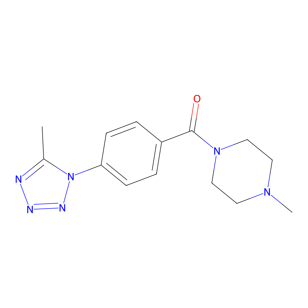 (4-methylpiperazin-1-yl)[4-(5-methyl-1H-tetrazol-1-yl)phenyl]methanone molecular structure, CAS 1574484-63-1