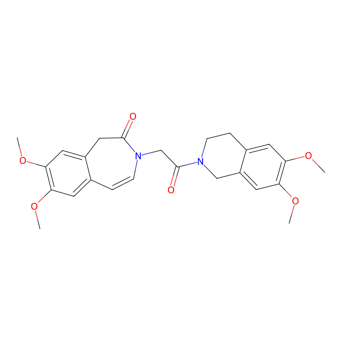 3-[2-(6,7-dimethoxy-3,4-dihydroisoquinolin-2(1H)-yl)-2-oxoethyl]-7,8-dimethoxy-1,3-dihydro-2H-3-benzazepin-2-one molecular structure, CAS 1574484-79-9