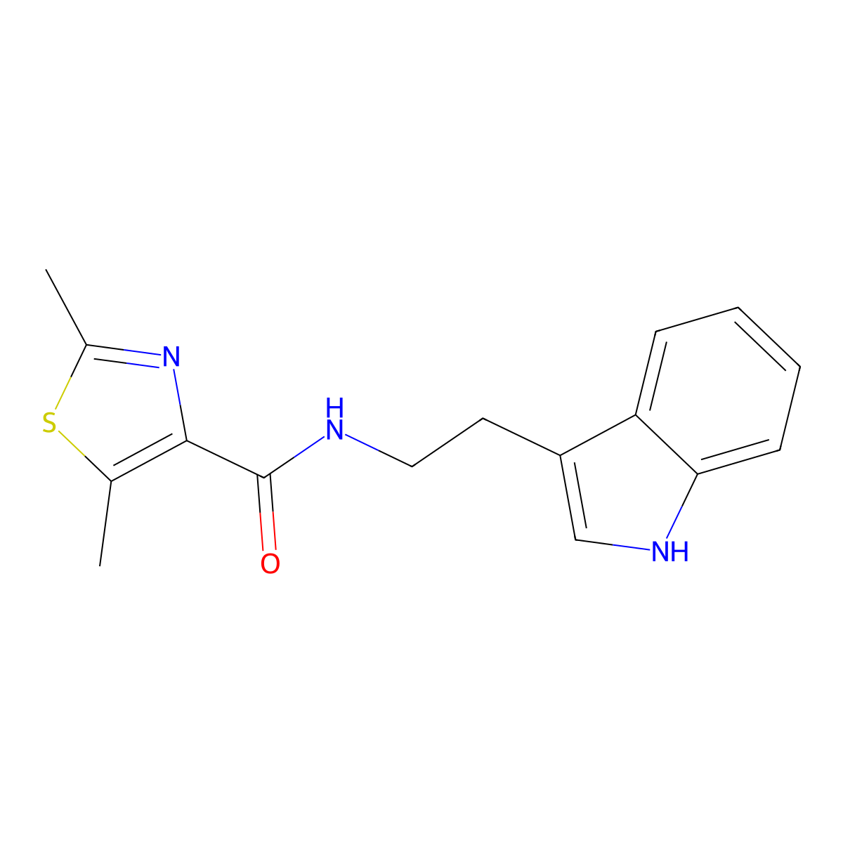 N-[2-(1H-indol-3-yl)ethyl]-2,5-dimethyl-1,3-thiazole-4-carboxamide molecular structure, CAS 1574493-54-1