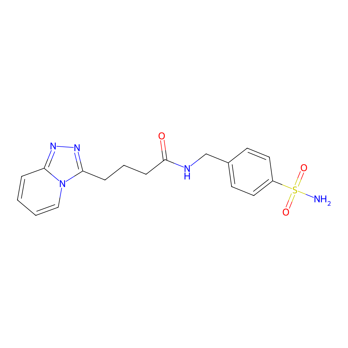 N-(4-sulfamoylbenzyl)-4-([1,2,4]triazolo[4,3-a]pyridin-3-yl)butanamide molecular structure, CAS 1574494-15-7