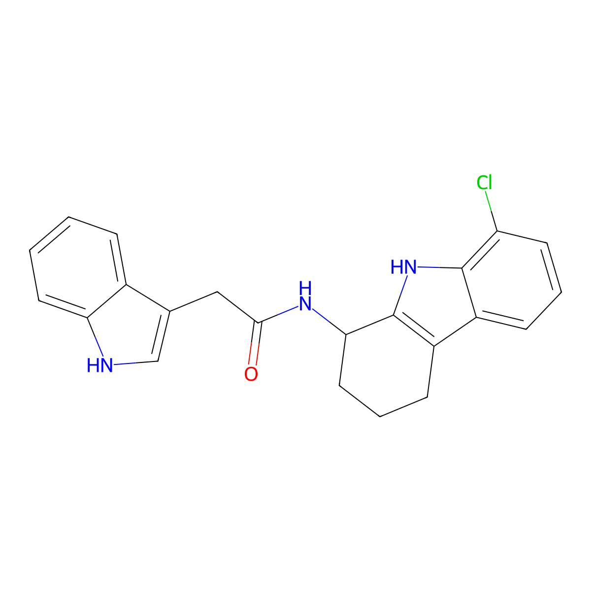 N-(8-Chloro-2,3,4,9-tetrahydro-1H-carbazol-1-YL)-2-(1H-indol-3-YL)acetamide molecular structure, CAS 1574494-47-5