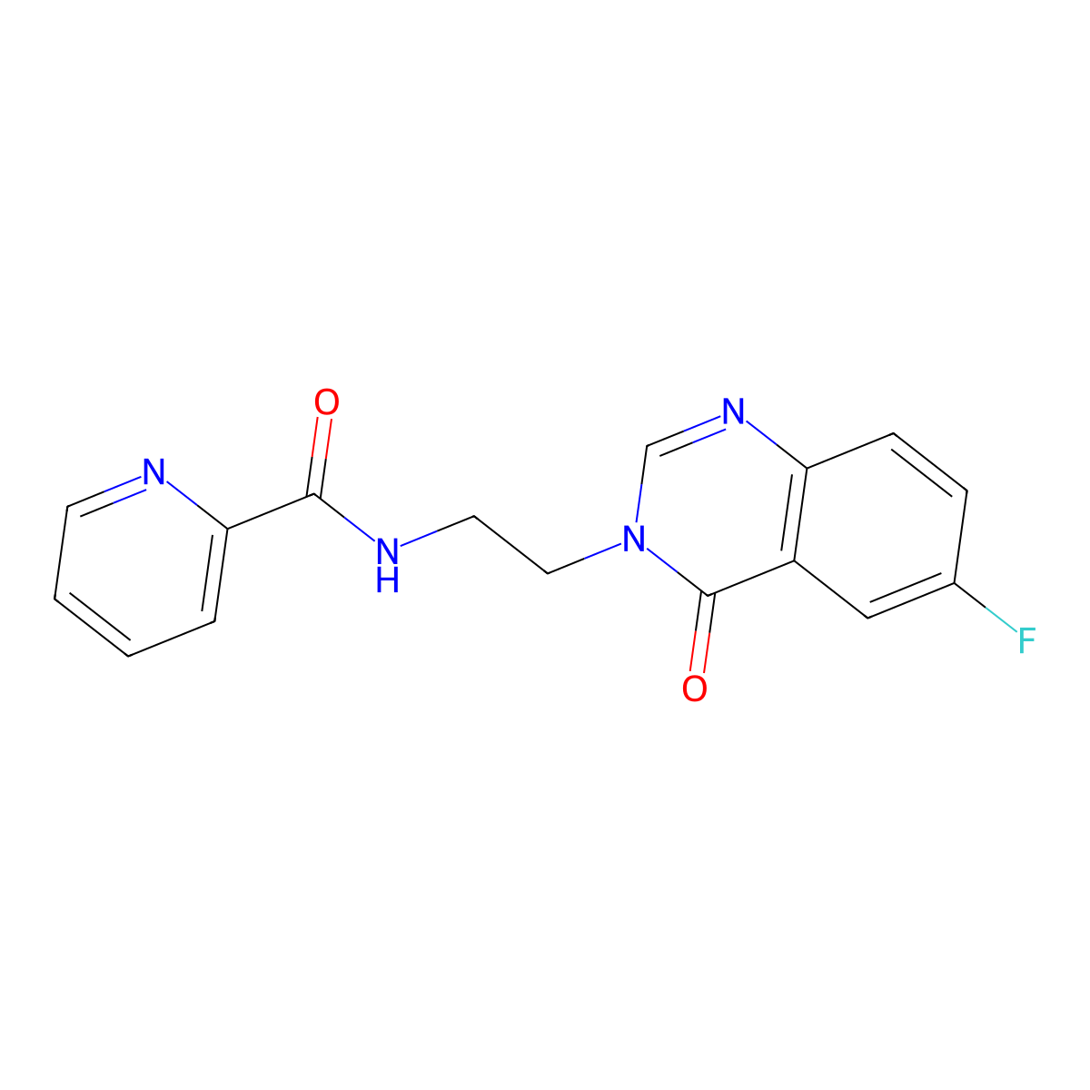 N-[2-(6-fluoro-4-oxoquinazolin-3(4H)-yl)ethyl]pyridine-2-carboxamide molecular structure, CAS 1574494-82-8