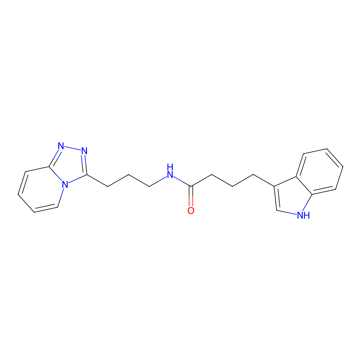 4-(1H-indol-3-yl)-N-[3-([1,2,4]triazolo[4,3-a]pyridin-3-yl)propyl]butanamide molecular structure, CAS 1574495-11-6