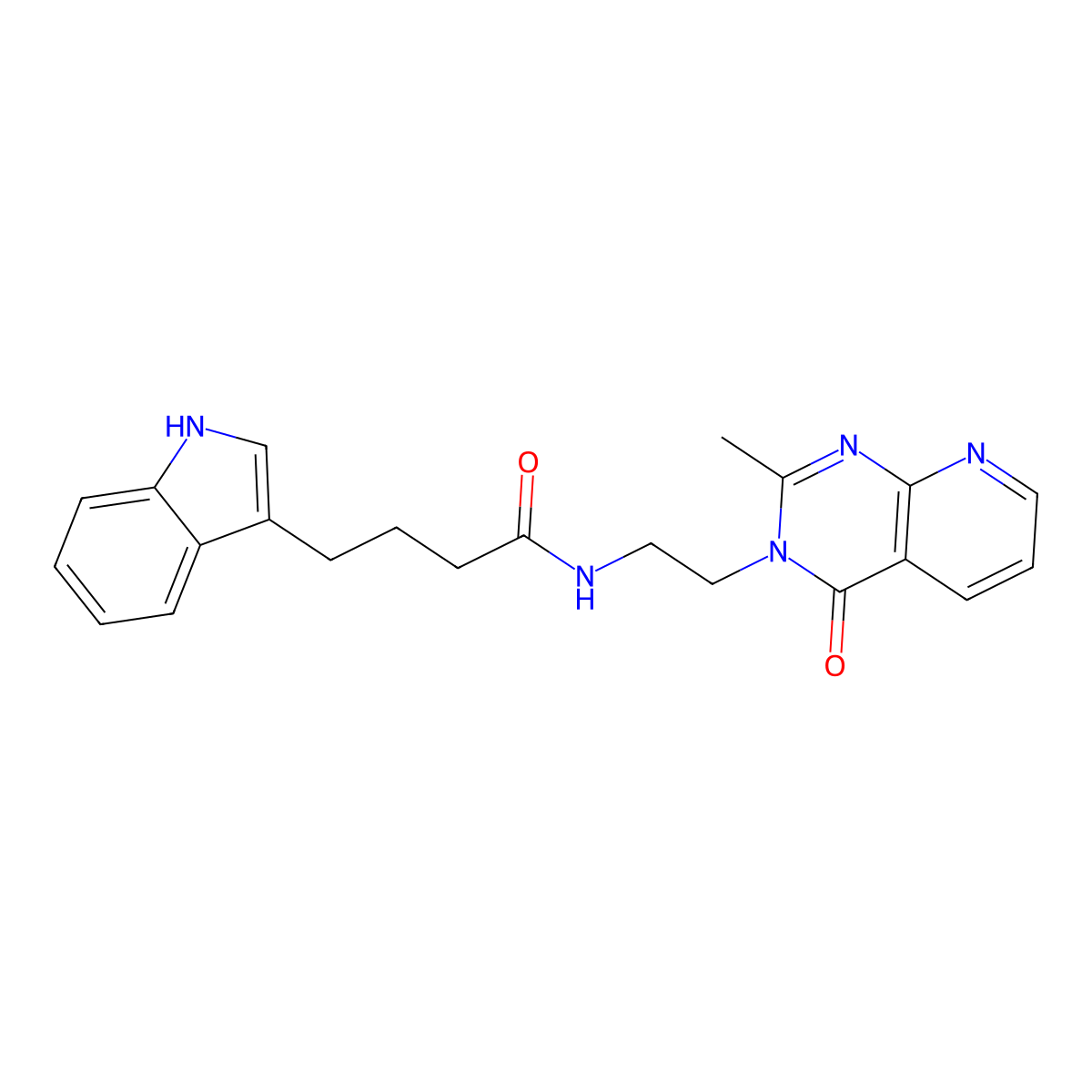4-(1H-indol-3-yl)-N-[2-(2-methyl-4-oxopyrido[2,3-d]pyrimidin-3(4H)-yl)ethyl]butanamide molecular structure, CAS 1574495-24-1