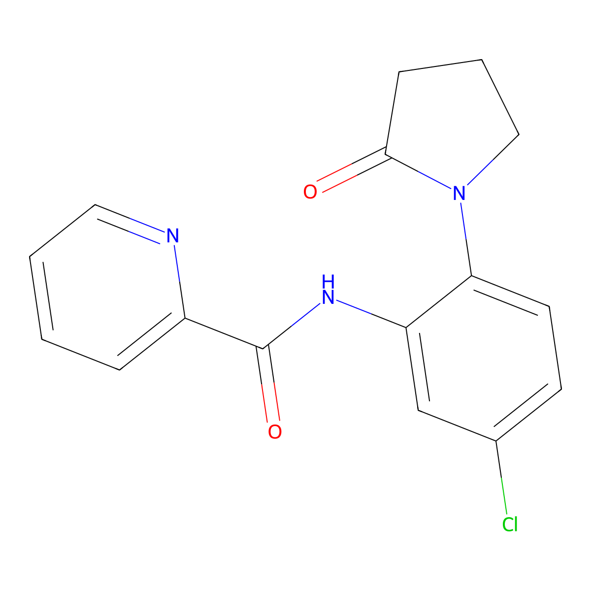 N-[5-chloro-2-(2-oxopyrrolidin-1-yl)phenyl]pyridine-2-carboxamide molecular structure, CAS 1574496-43-7