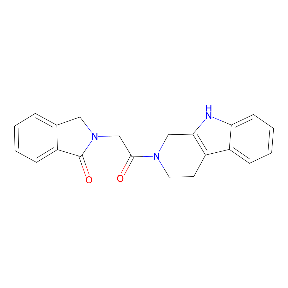 2-[2-oxo-2-(1,3,4,9-tetrahydro-2H-beta-carbolin-2-yl)ethyl]-2,3-dihydro-1H-isoindol-1-one molecular structure, CAS 1574515-56-2