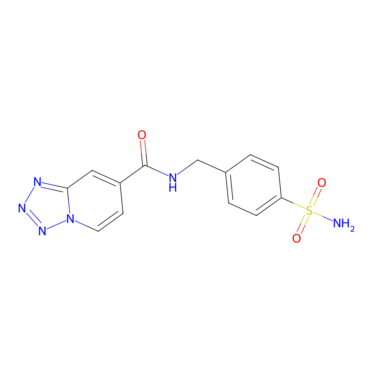 N-(4-sulfamoylbenzyl)tetrazolo[1,5-a]pyridine-7-carboxamide molecular structure, CAS 1574515-59-5