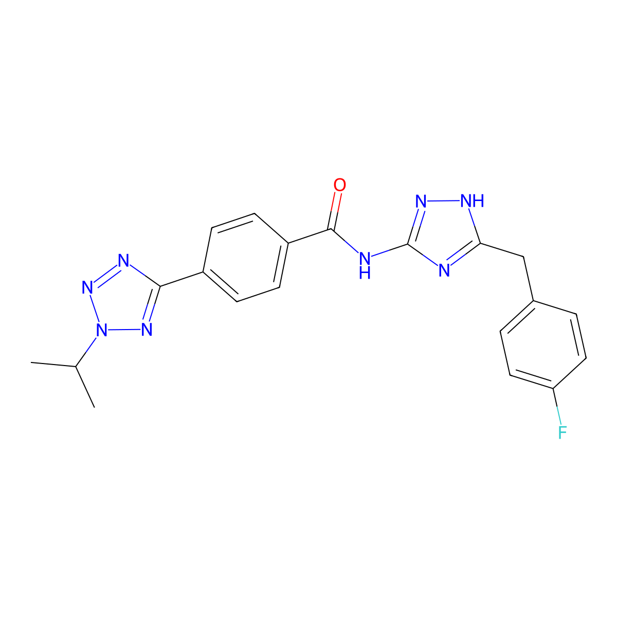 C20H19FN8O molecular structure, CAS 1574517-21-7