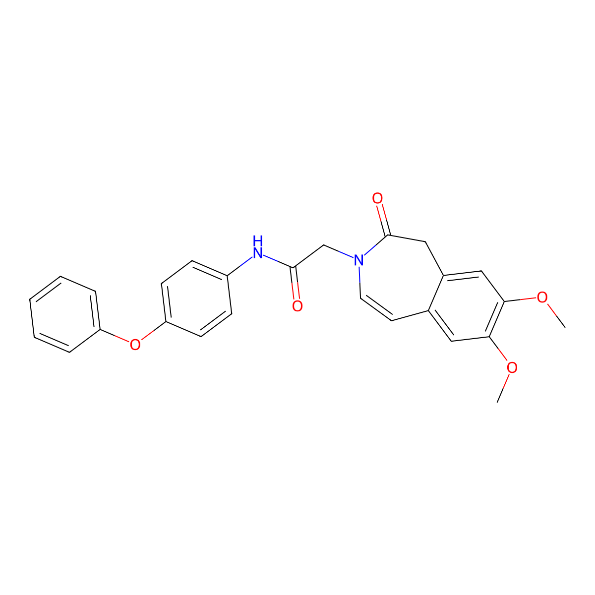 2-(7,8-dimethoxy-2-oxo-1,2-dihydro-3H-3-benzazepin-3-yl)-N-(4-phenoxyphenyl)acetamide molecular structure, CAS 1574517-80-8