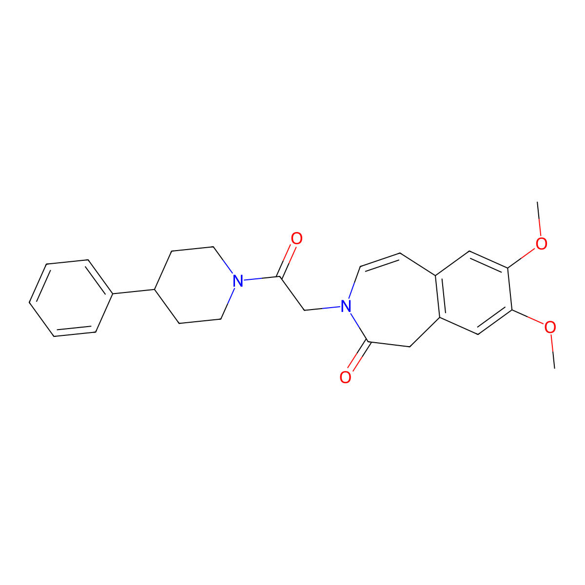 7,8-dimethoxy-3-[2-oxo-2-(4-phenylpiperidin-1-yl)ethyl]-1,3-dihydro-2H-3-benzazepin-2-one molecular structure, CAS 1574518-52-7