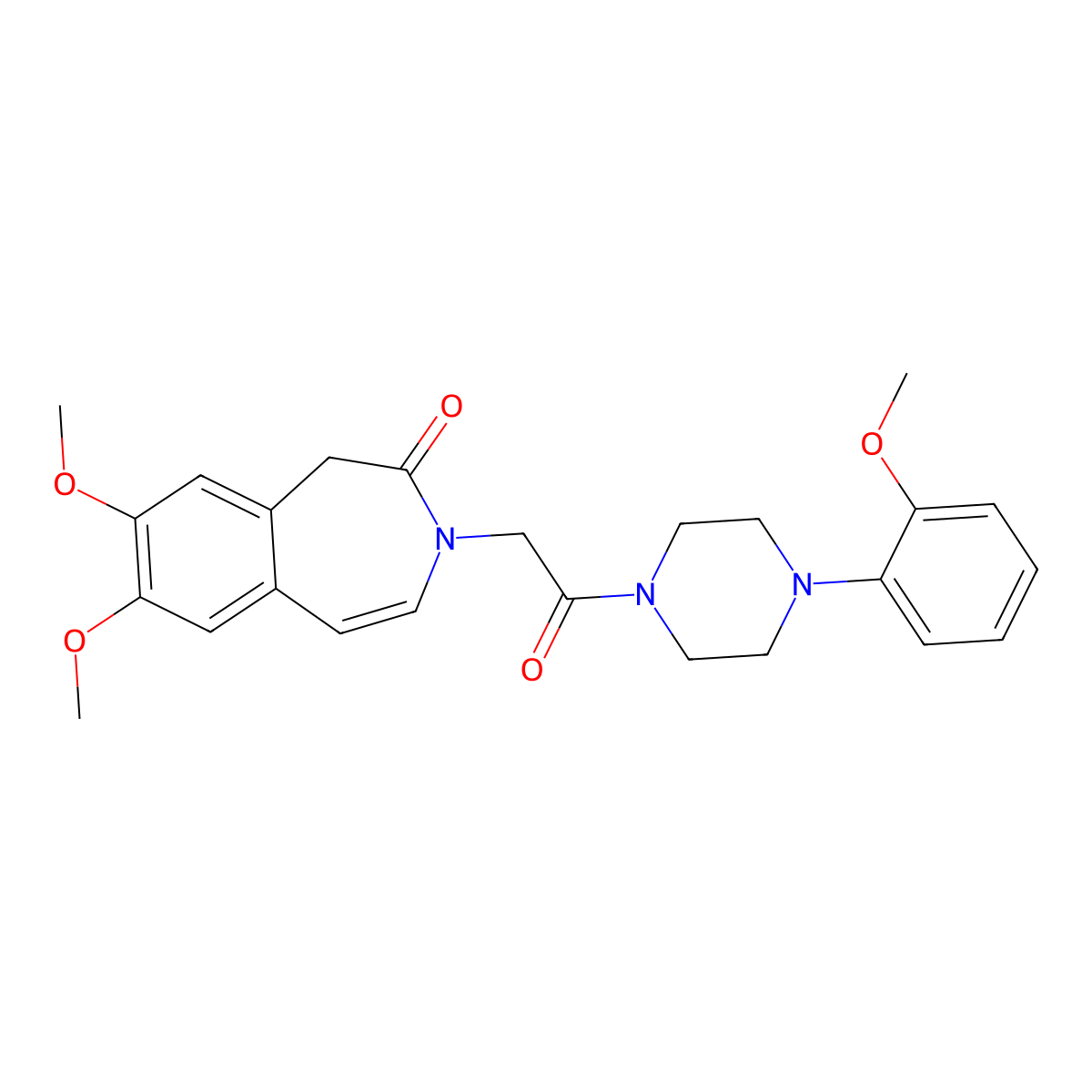 7,8-dimethoxy-3-{2-[4-(2-methoxyphenyl)piperazin-1-yl]-2-oxoethyl}-1,3-dihydro-2H-3-benzazepin-2-one molecular structure, CAS 1574527-89-1