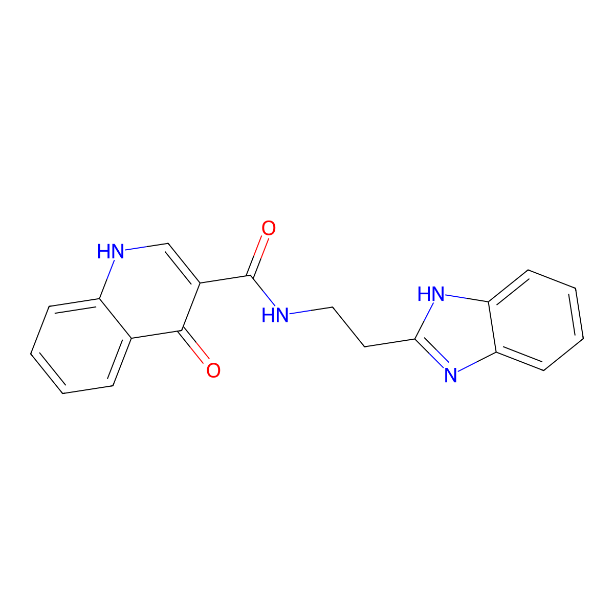 N-[2-(1H-benzimidazol-2-yl)ethyl]-4-hydroxyquinoline-3-carboxamide molecular structure, CAS 1574528-09-8