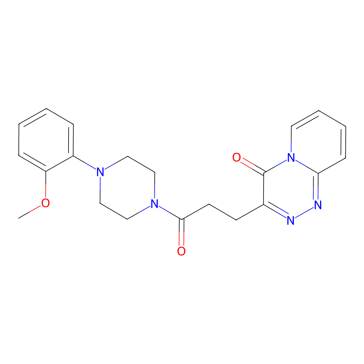3-{3-[4-(2-methoxyphenyl)piperazino]-3-oxopropyl}-4H-pyrido[2,1-c][1,2,4]triazin-4-one molecular structure, CAS 1574529-58-0