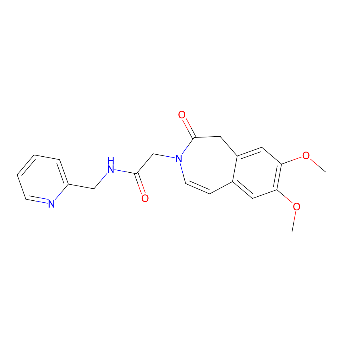 2-(7,8-dimethoxy-2-oxo-1,2-dihydro-3H-3-benzazepin-3-yl)-N-(pyridin-2-ylmethyl)acetamide molecular structure, CAS 1574530-41-8