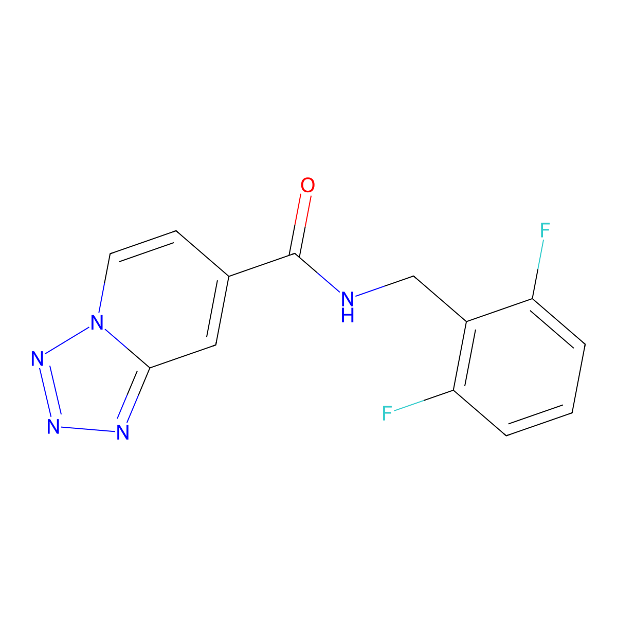 N-(2,6-difluorobenzyl)tetrazolo[1,5-a]pyridine-7-carboxamide molecular structure, CAS 1574531-57-9