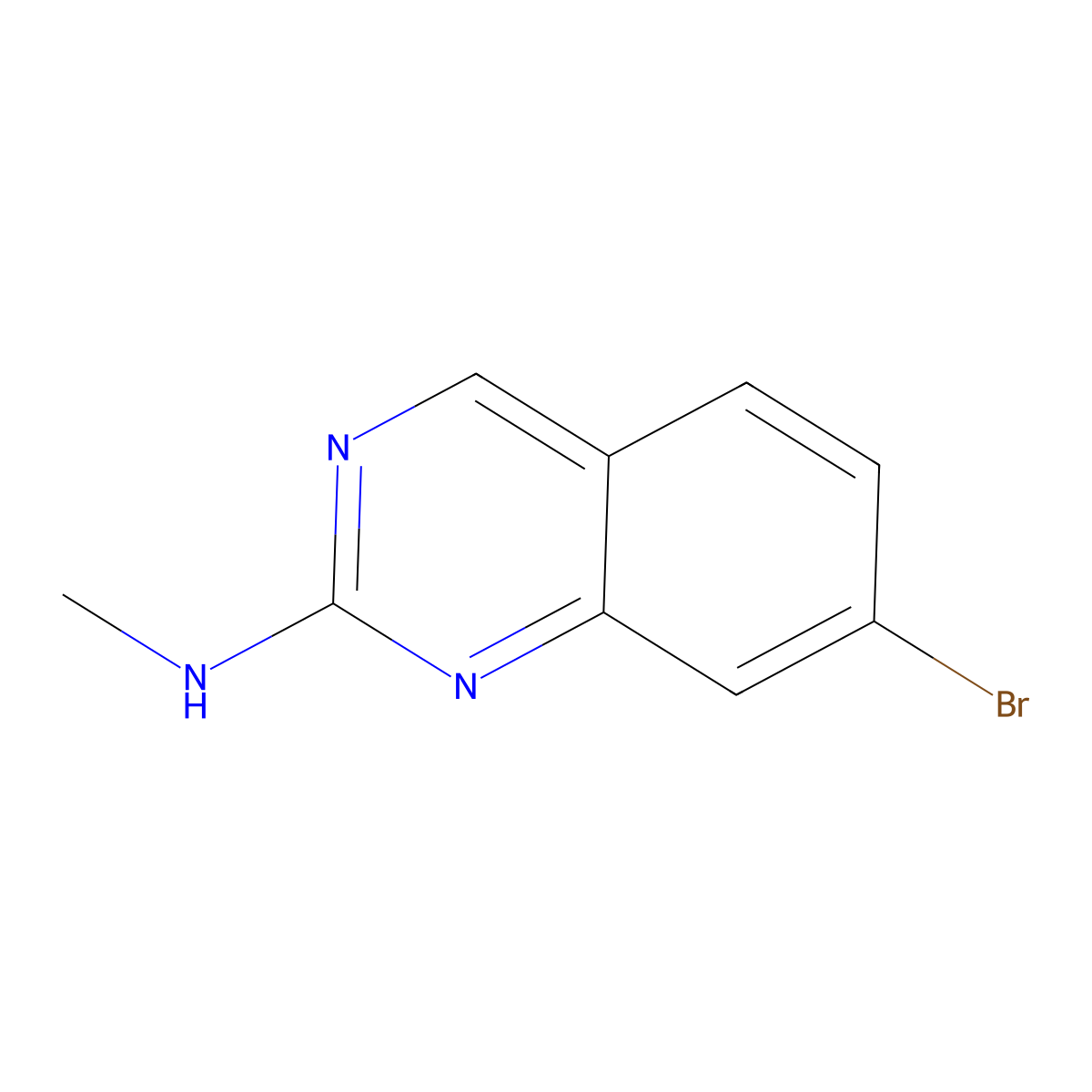 7-Bromo-N-methylquinazolin-2-amine molecular structure, CAS 1574543-22-8