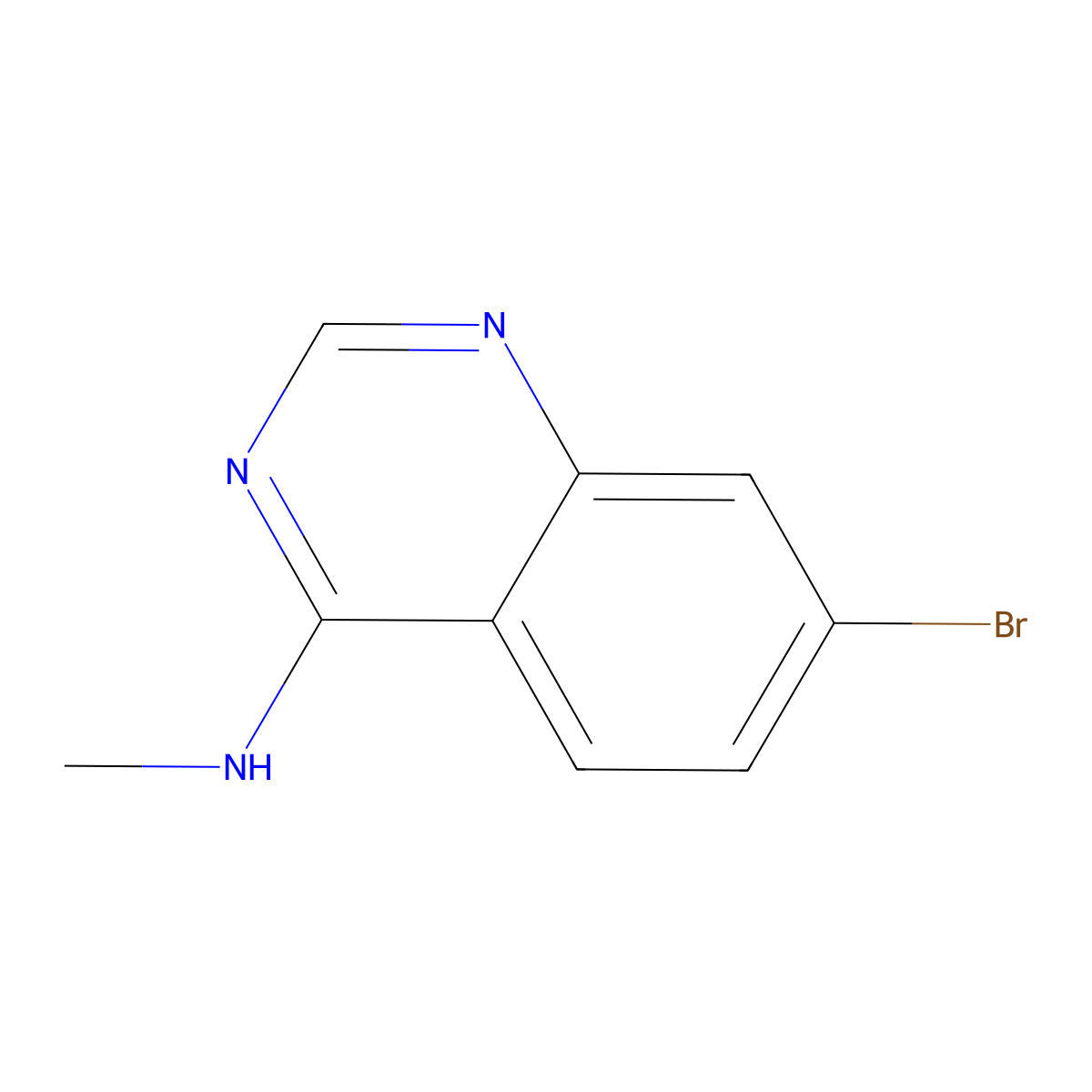4-Methylamino-7-bromoquinazoline molecular structure, CAS 1574543-26-2