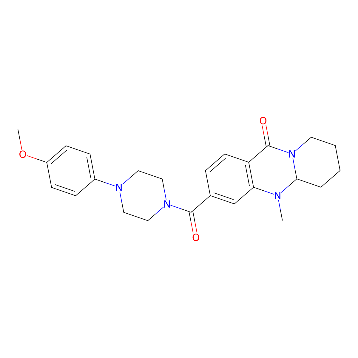 3-{[4-(4-methoxyphenyl)piperazin-1-yl]carbonyl}-5-methyl-5,5a,6,7,8,9-hexahydro-11H-pyrido[2,1-b]quinazolin-11-one molecular structure, CAS 1574560-79-4