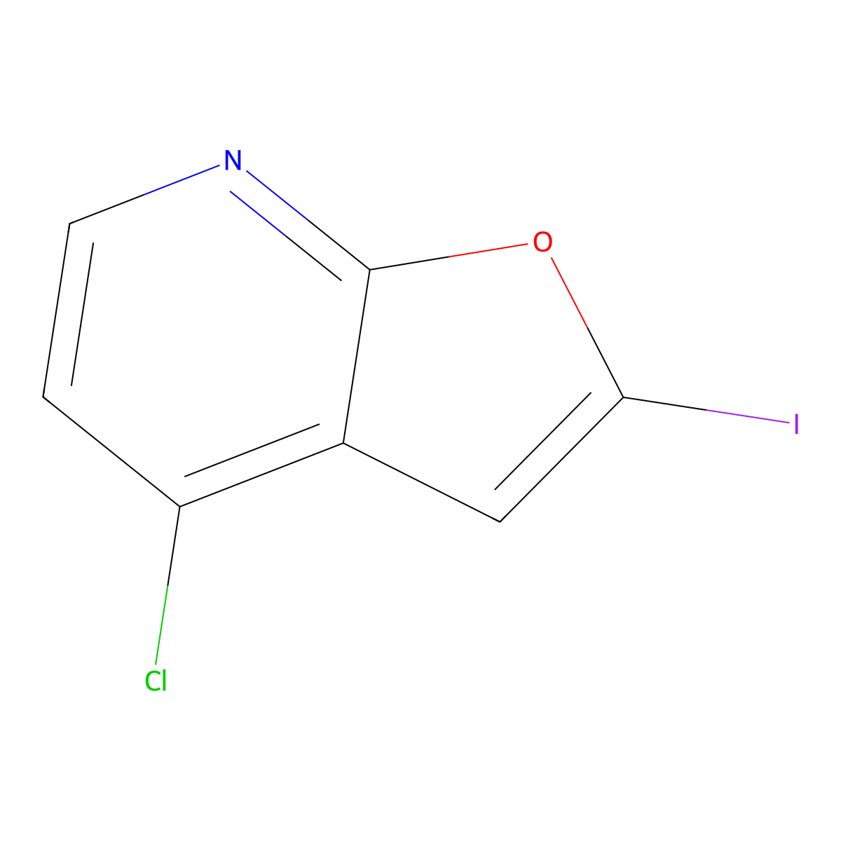 4-Chloro-2-iodofuro[2,3-b]pyridine molecular structure, CAS 1574562-63-2