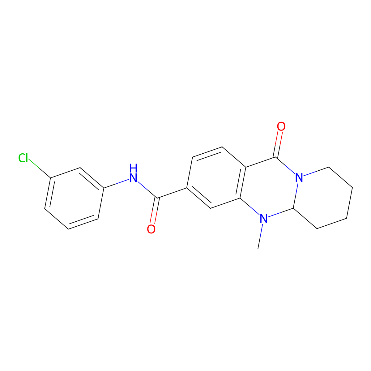 N-(3-chlorophenyl)-5-methyl-11-oxo-5,6,7,8,9,11-hexahydro-5aH-pyrido[2,1-b]quinazoline-3-carboxamide molecular structure, CAS 1574582-23-2