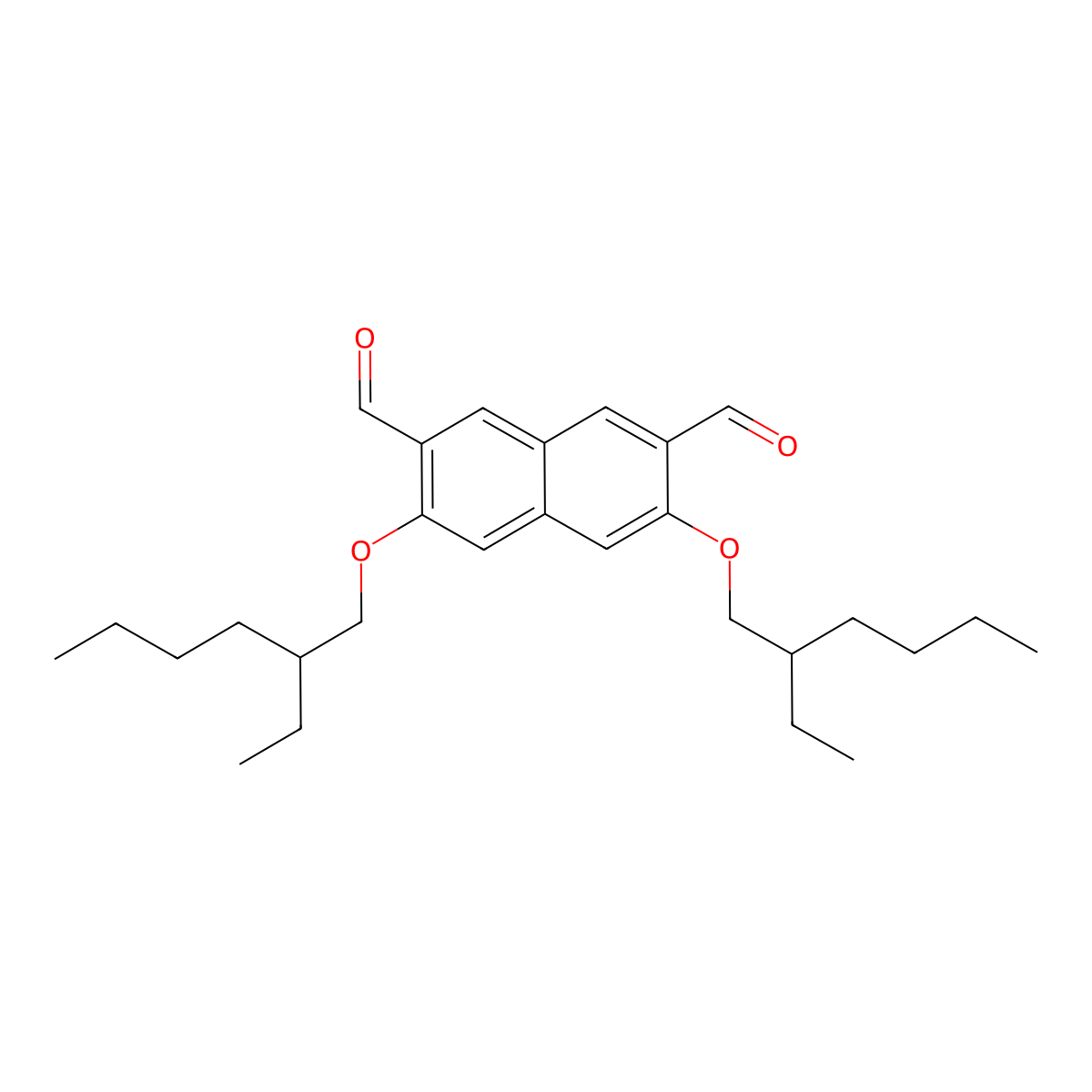 3,6-Bis[(2-ethylhexyl)oxy]naphthalene-2,7-dicarbaldehyde molecular structure, CAS 1574583-41-7