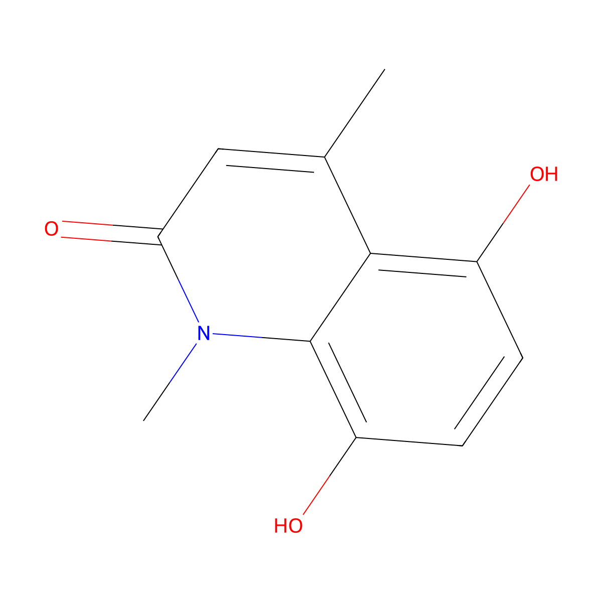 5,8-Dihydroxy-1,4-dimethylquinolin-2(1H)-one molecular structure, CAS 157463-87-1