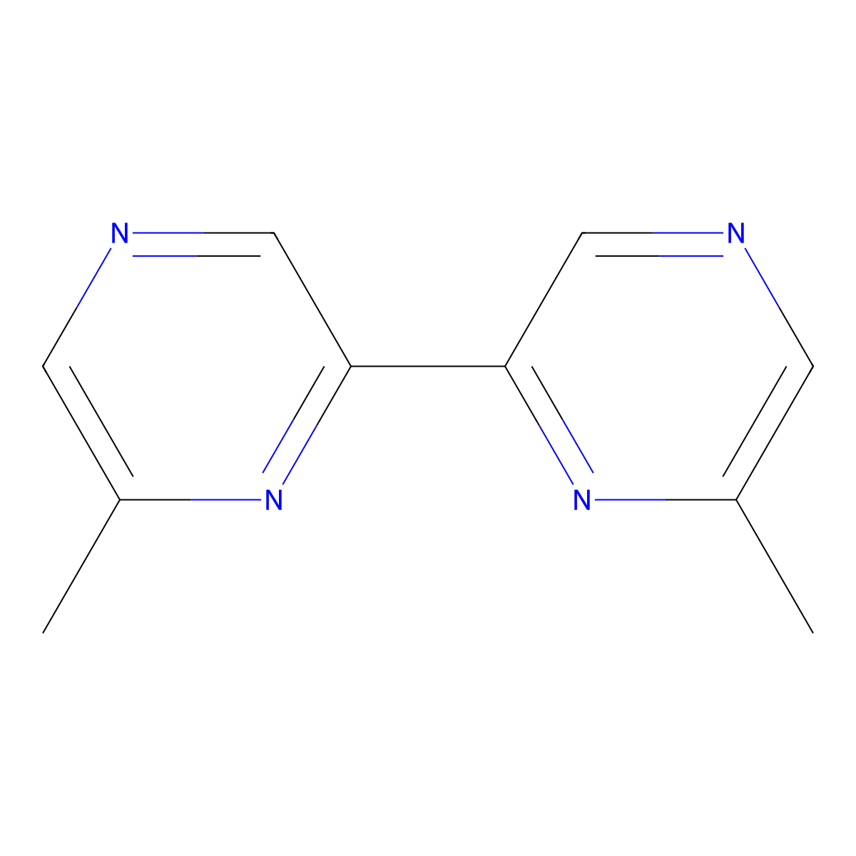 6,6'-Dimethyl-2,2'-bipyrazine molecular structure, CAS 157465-82-2