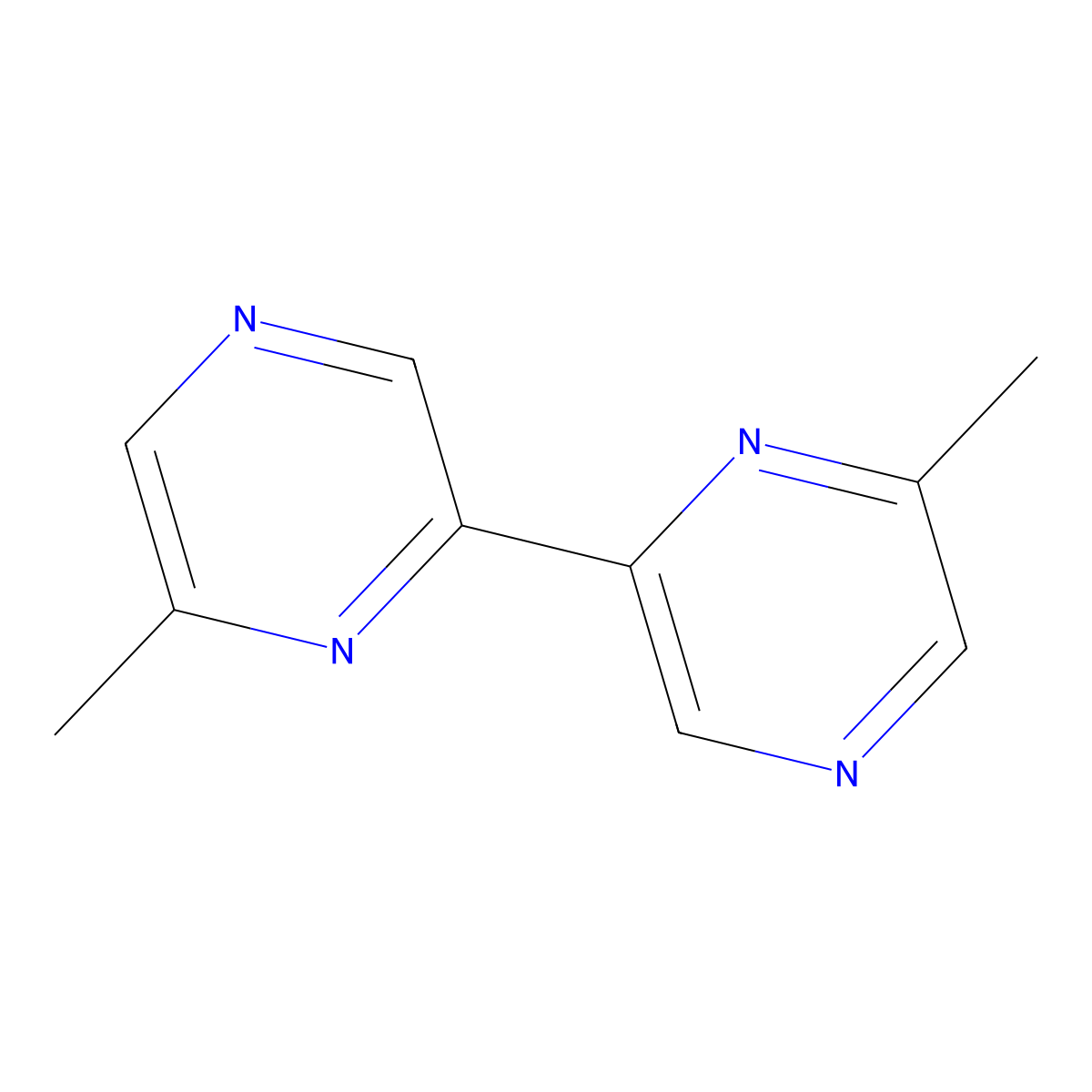 6,6'-Dimethyl-2,2'-bipyrazine molecular structure, CAS 157465-82-2