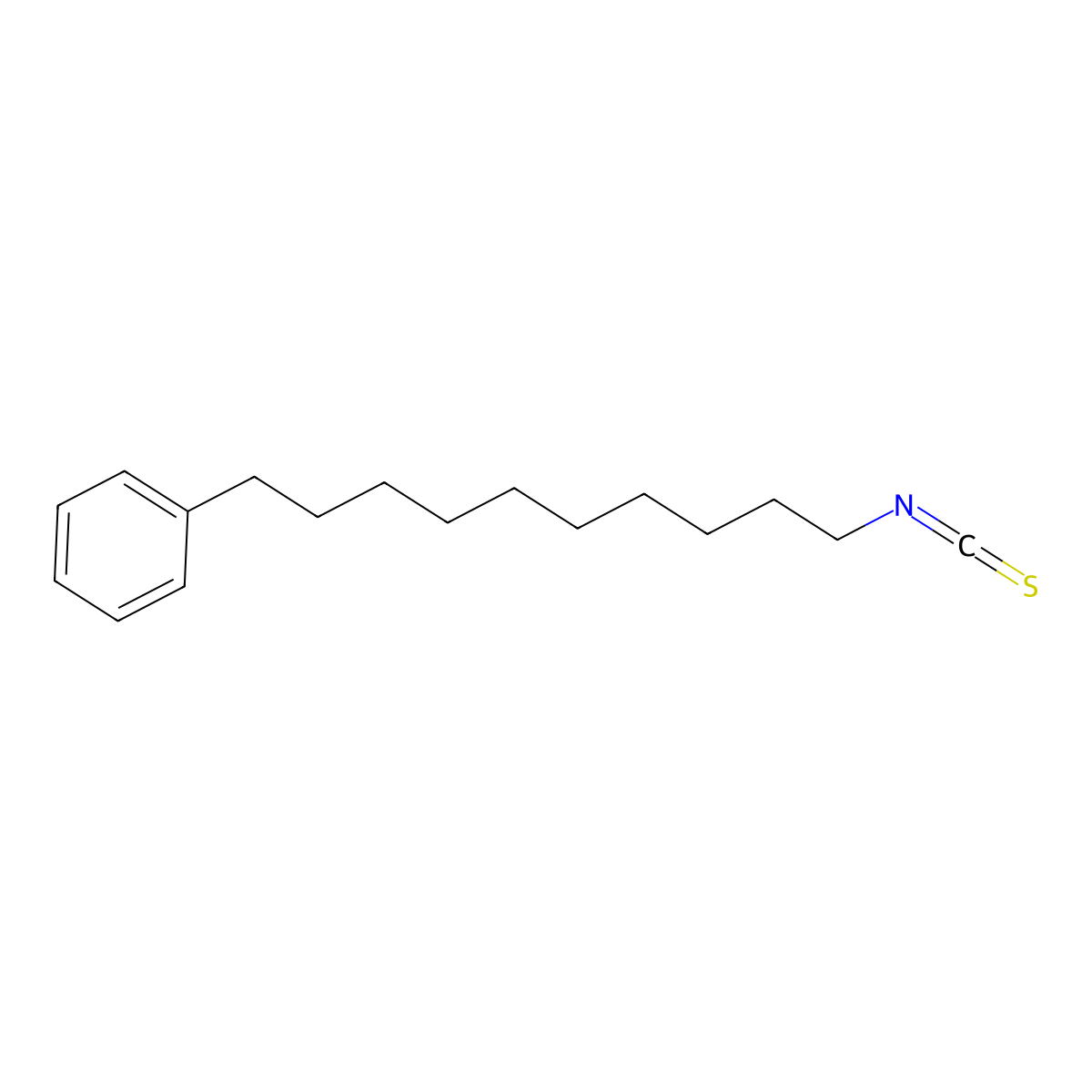 10-Phenyldecyl isothiocyanate molecular structure, CAS 157469-21-1