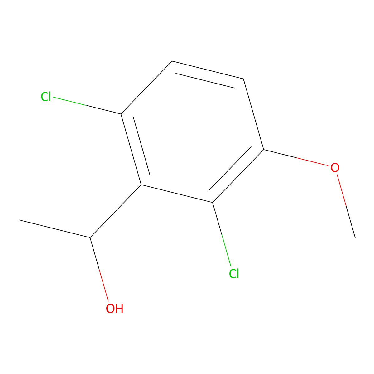 1-(2,6-Dichloro-3-methoxyphenyl)ethanol molecular structure, CAS 157487-24-6