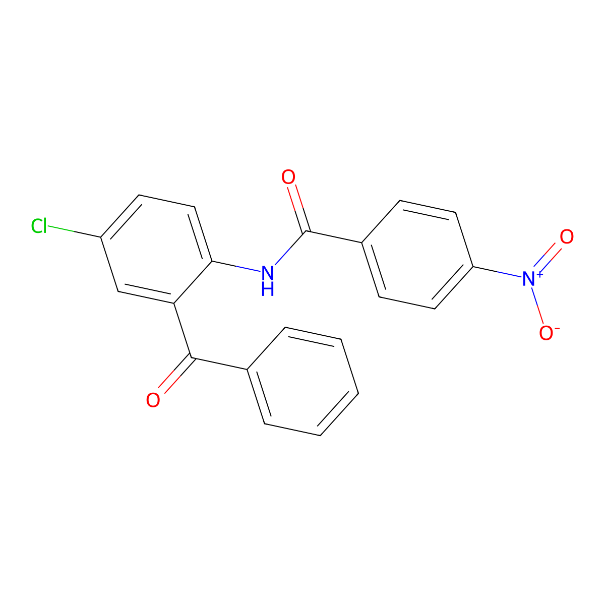 2'-Benzoyl-4'-chloro-4-nitrobenzanilide molecular structure, CAS 157488-07-8