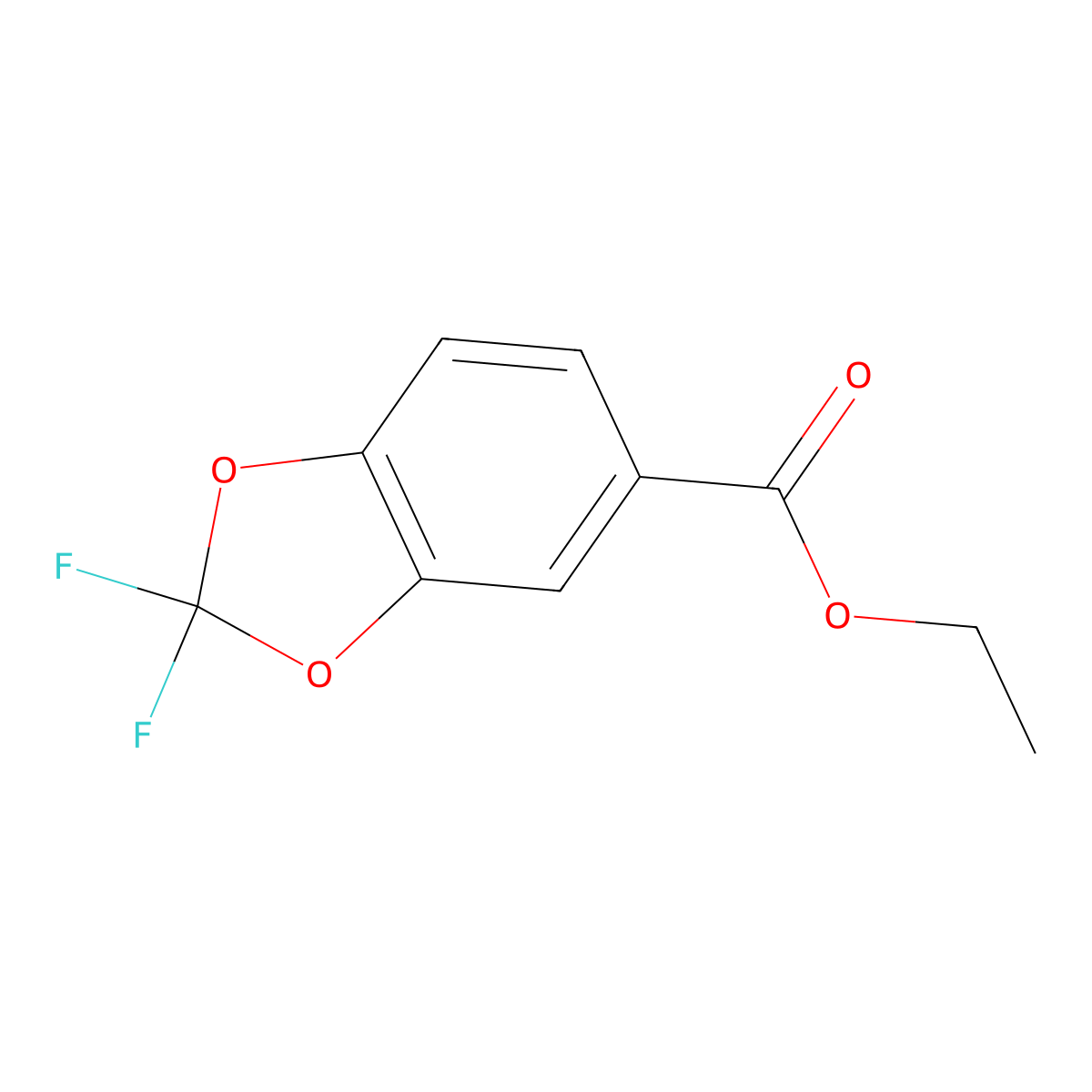 2,2-Difluoro-benzo[1,3]dioxole-5-carboxylic acid ethyl ester molecular structure, CAS 157489-19-5
