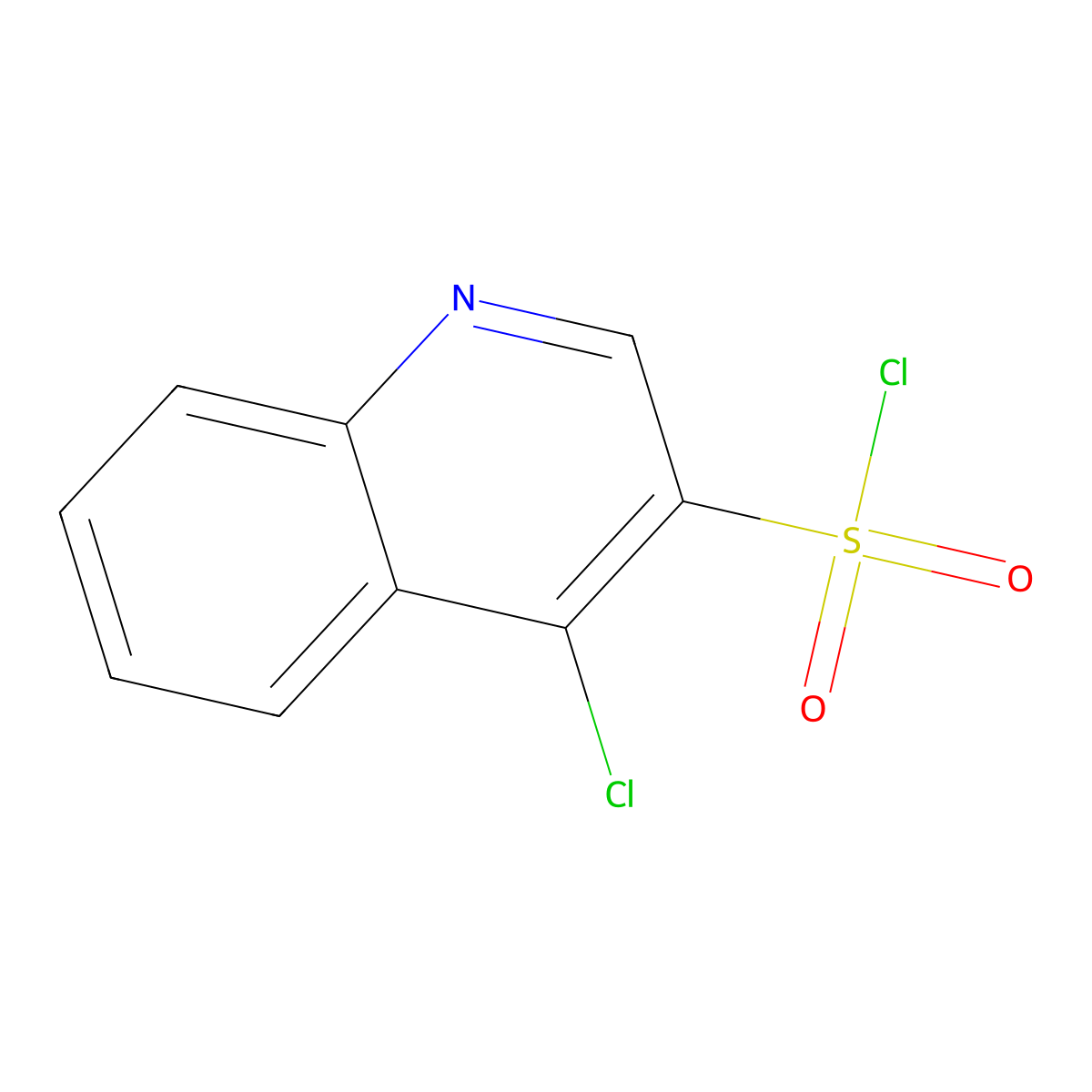 4-Chloroquinoline-3-sulfonyl chloride molecular structure, CAS 157494-40-1