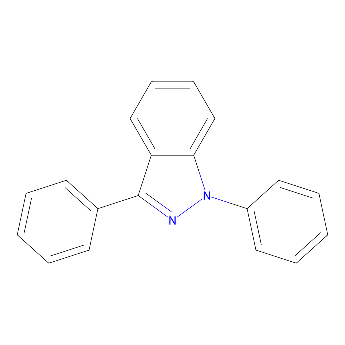 1,3-diphenyl-1H-indazole molecular structure, CAS 1575-25-3