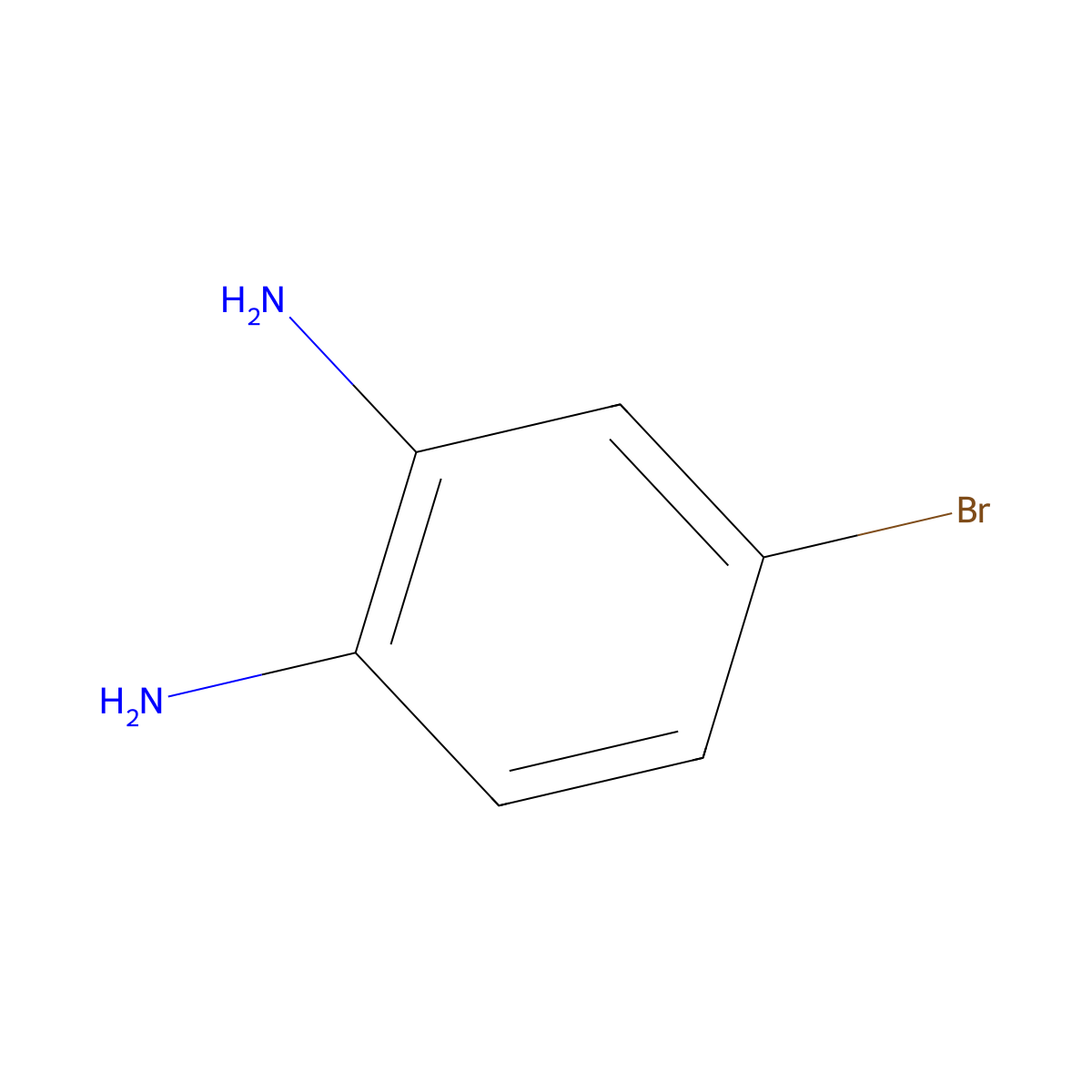 4-Bromobenzene-1,2-diamine molecular structure, CAS 1575-37-7