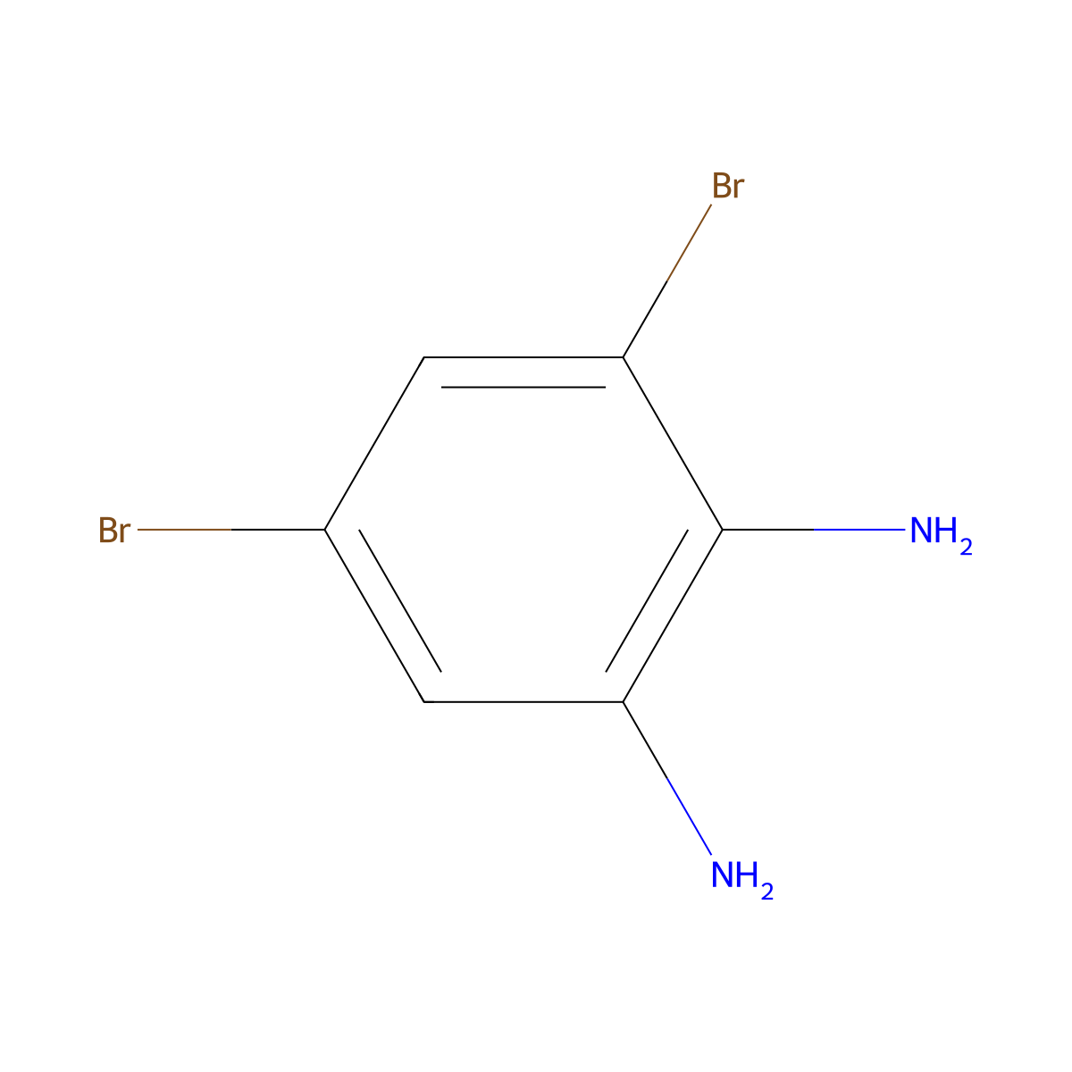 3,5-Dibromo-1,2-benzenediamine molecular structure, CAS 1575-38-8