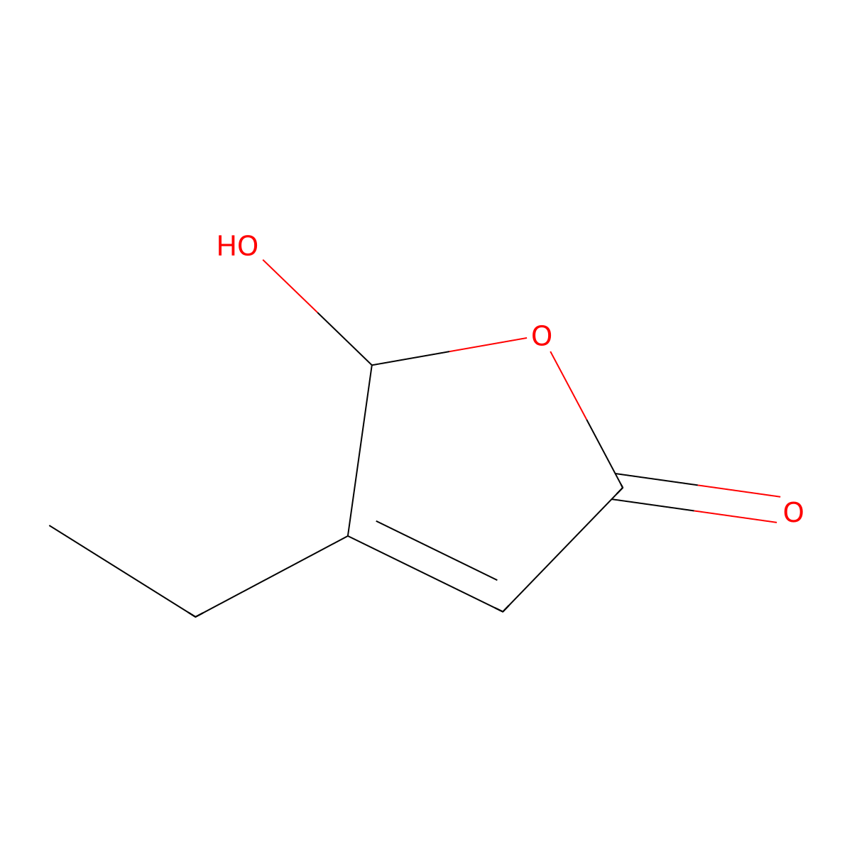 4-Ethyl-5-hydroxy-2,5-dihydrofuran-2-one molecular structure, CAS 1575-49-1