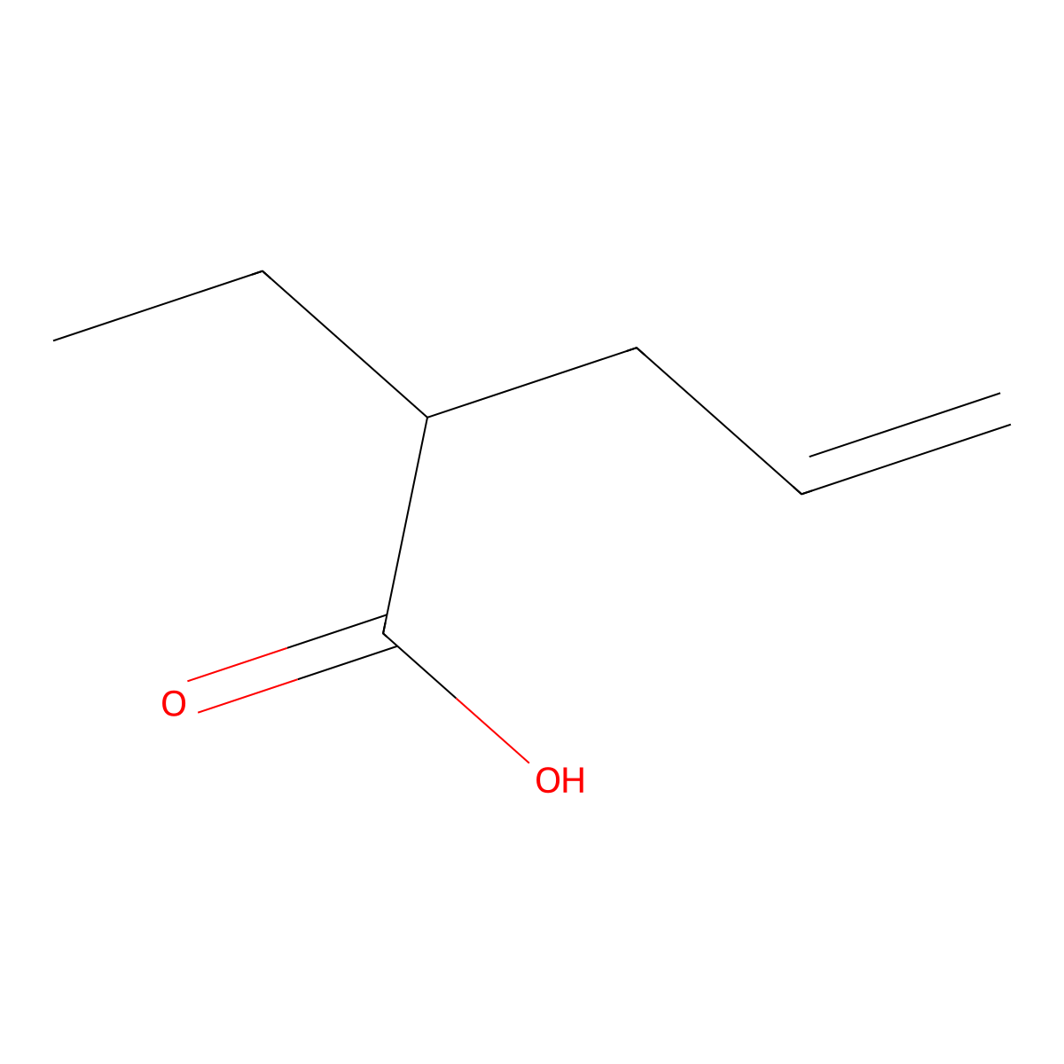 2-Ethylpent-4-enoic acid molecular structure, CAS 1575-73-1