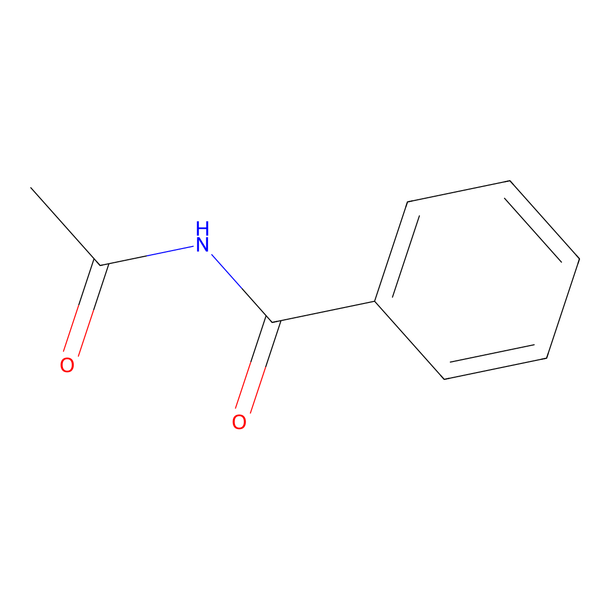N-Acetylbenzamide molecular structure, CAS 1575-95-7