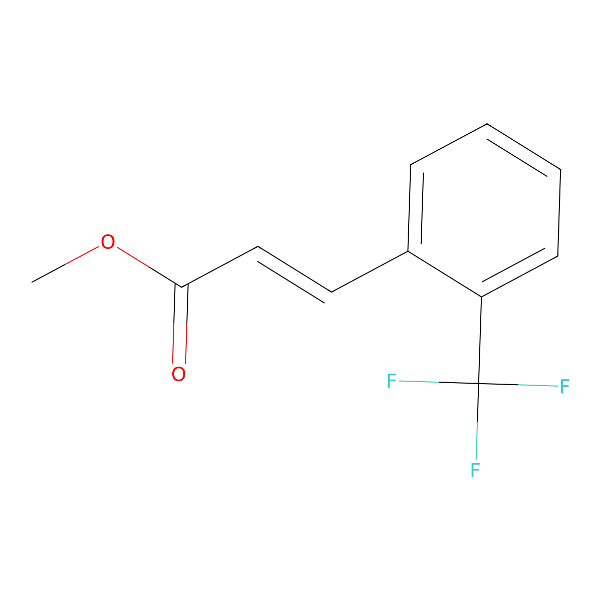 Methyl 2-(trifluoromethyl)cinnamate molecular structure, CAS 157518-53-1