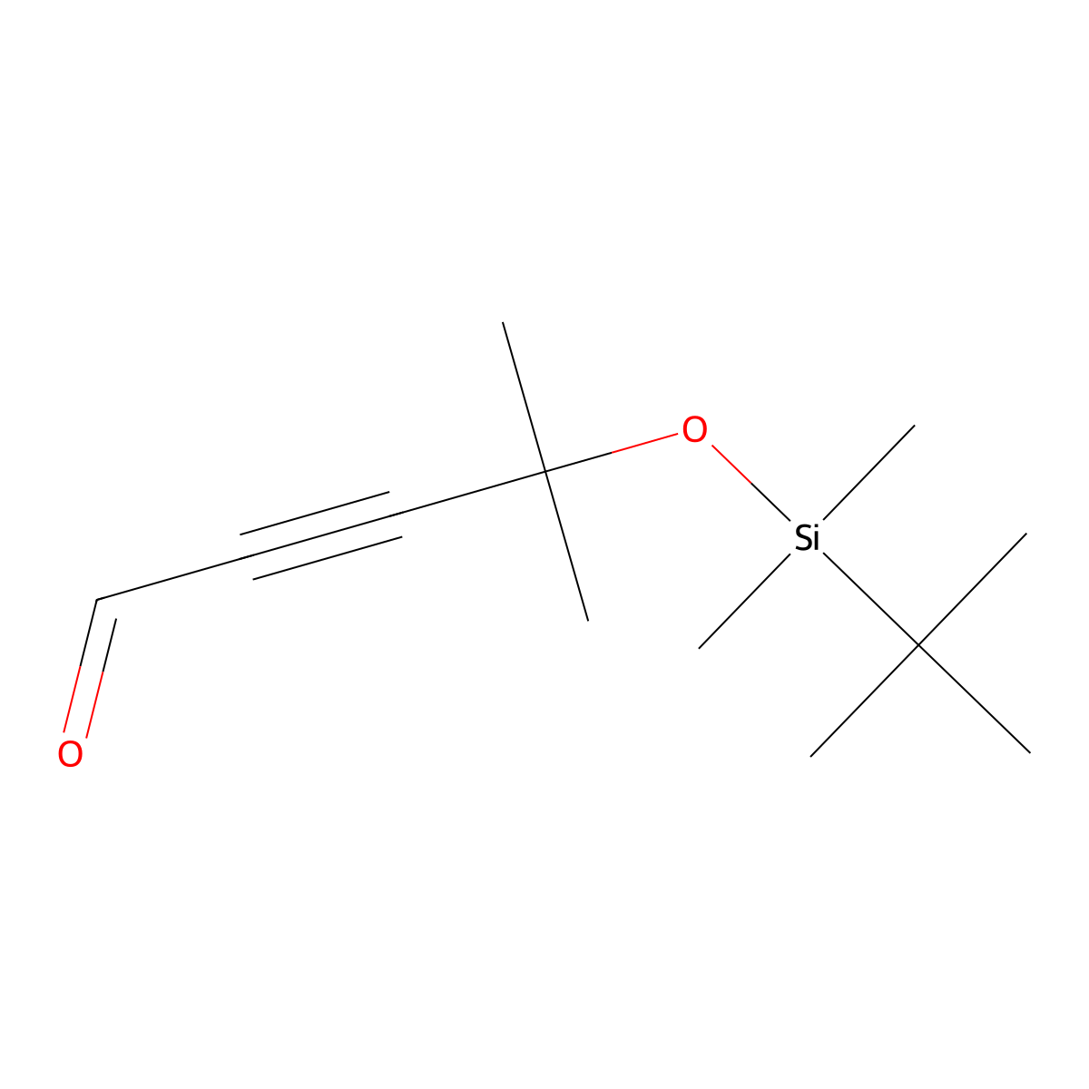 4-((Tert-butyldimethylsilyl)oxy)-4-methylpent-2-ynal molecular structure, CAS 157522-92-4