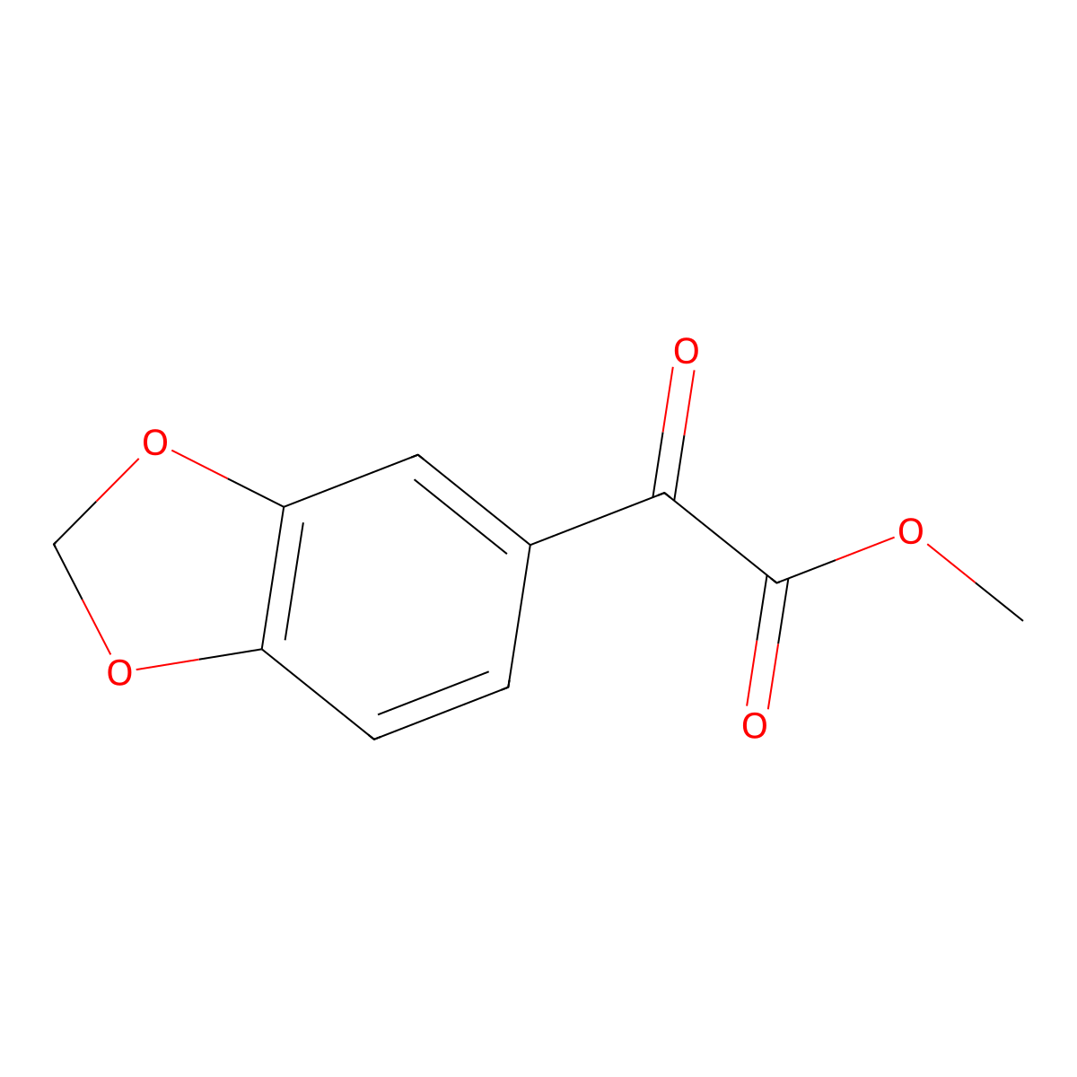 Methyl 3,4-methylenedioxybenzoylformate molecular structure, CAS 157530-74-0