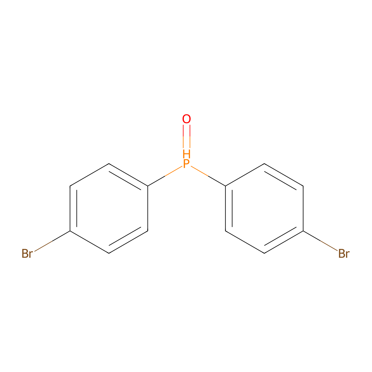 Bis(4-bromophenyl)phosphine oxide molecular structure, CAS 15754-53-7