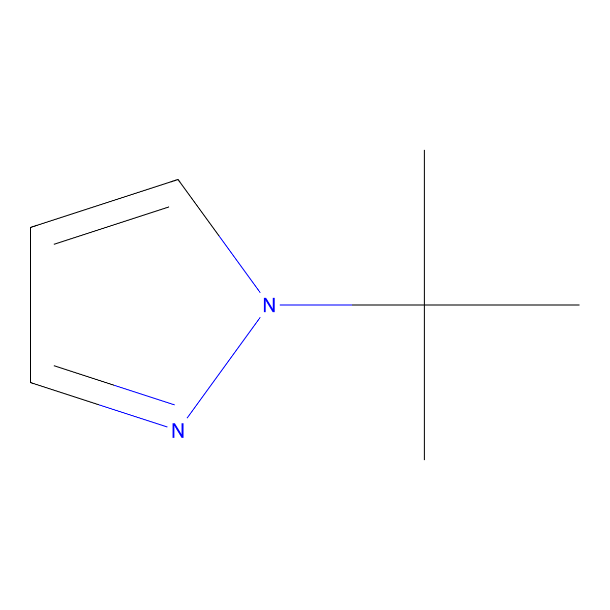 1-tert-Butyl-1H-pyrazole molecular structure, CAS 15754-60-6