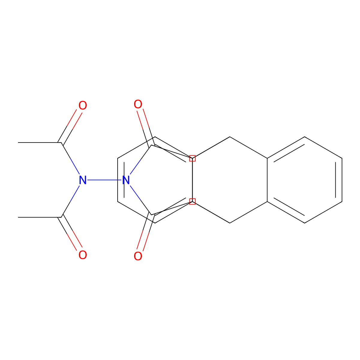 N-acetyl-N-[16,18-dioxo-17-azapentacyclo[6.6.5.0~2,7~.0~9,14~.0~15,19~]nonadeca-2(7),3,5,9(14),10,12-hexaen-17-yl]acetamide molecular structure, CAS 157543-75-4